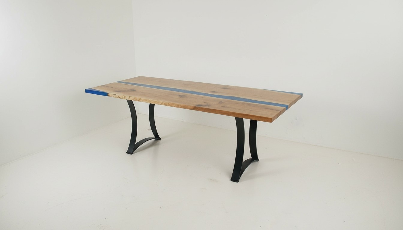 epoxid harz esstisch echtes holz möbel wasserfall epoxy tisch giessharz massive