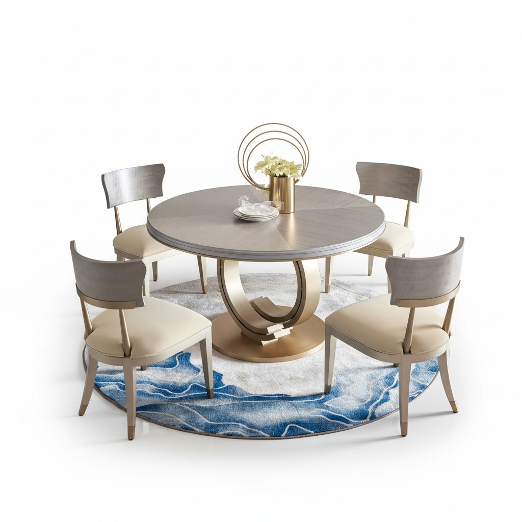 Ess Stuhl Zimmer Set Sitz Garnitur 4x Stühle Modern Polster Lehn Design Neu Holz