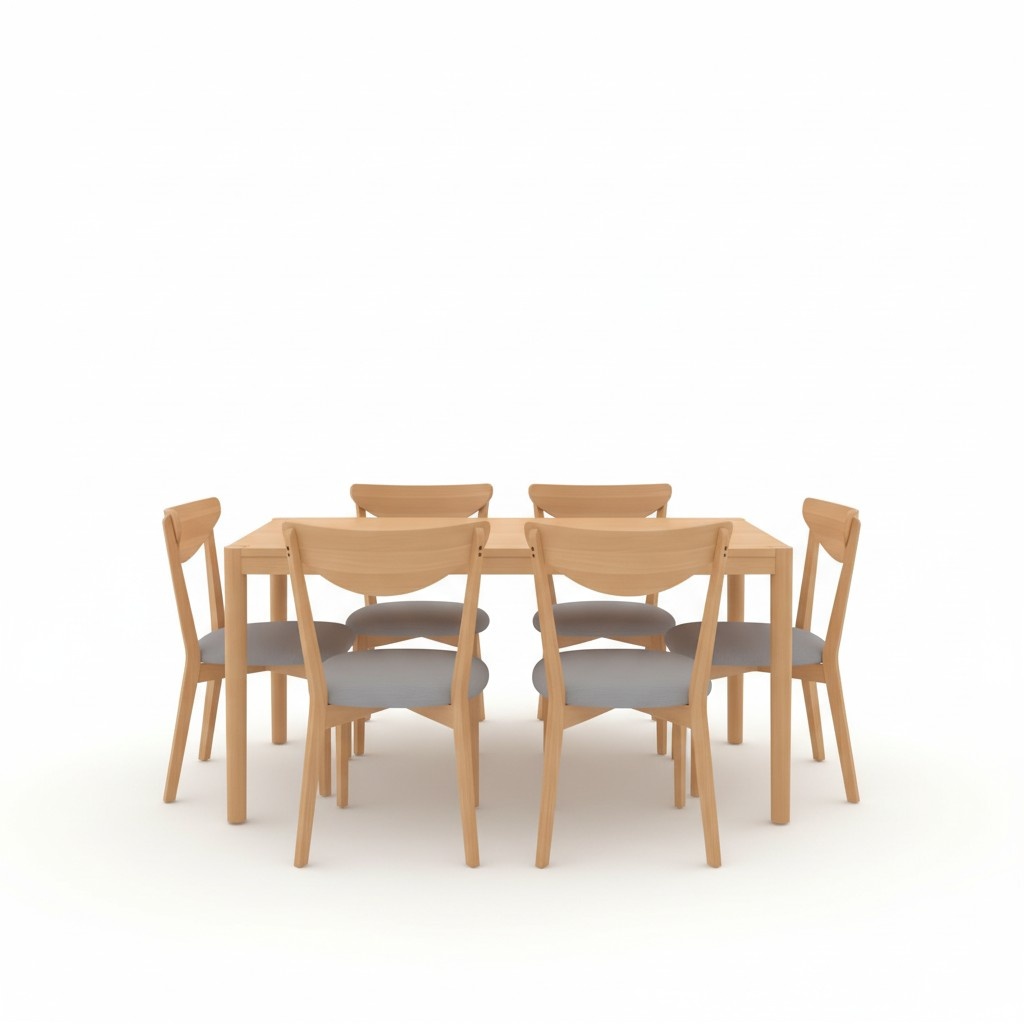 Ess Tisch + 4 Stühle Konferenz Tische Büro Holz Design Stuhl Set 150x85cm