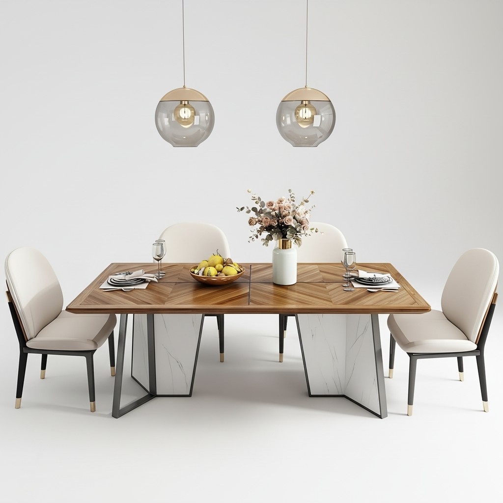 Ess Tisch Gruppe Sitz Wohn Zimmer Garnitur Tische Polster Holz Stuhl 6x Stühle