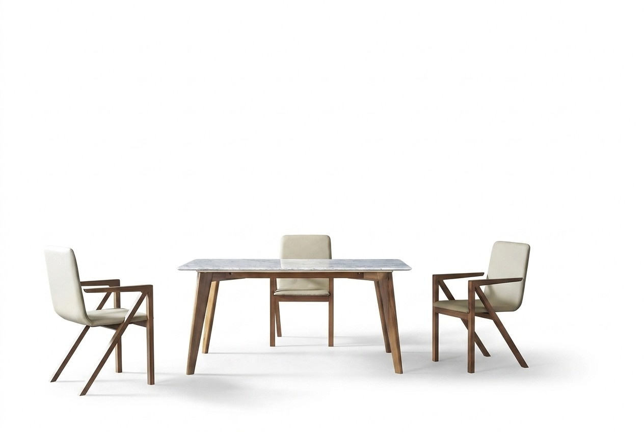 Ess Zimmer Holz Tisch Design Wohn Set Garnitur Set Italienische Möbel 4 tlg, Neu