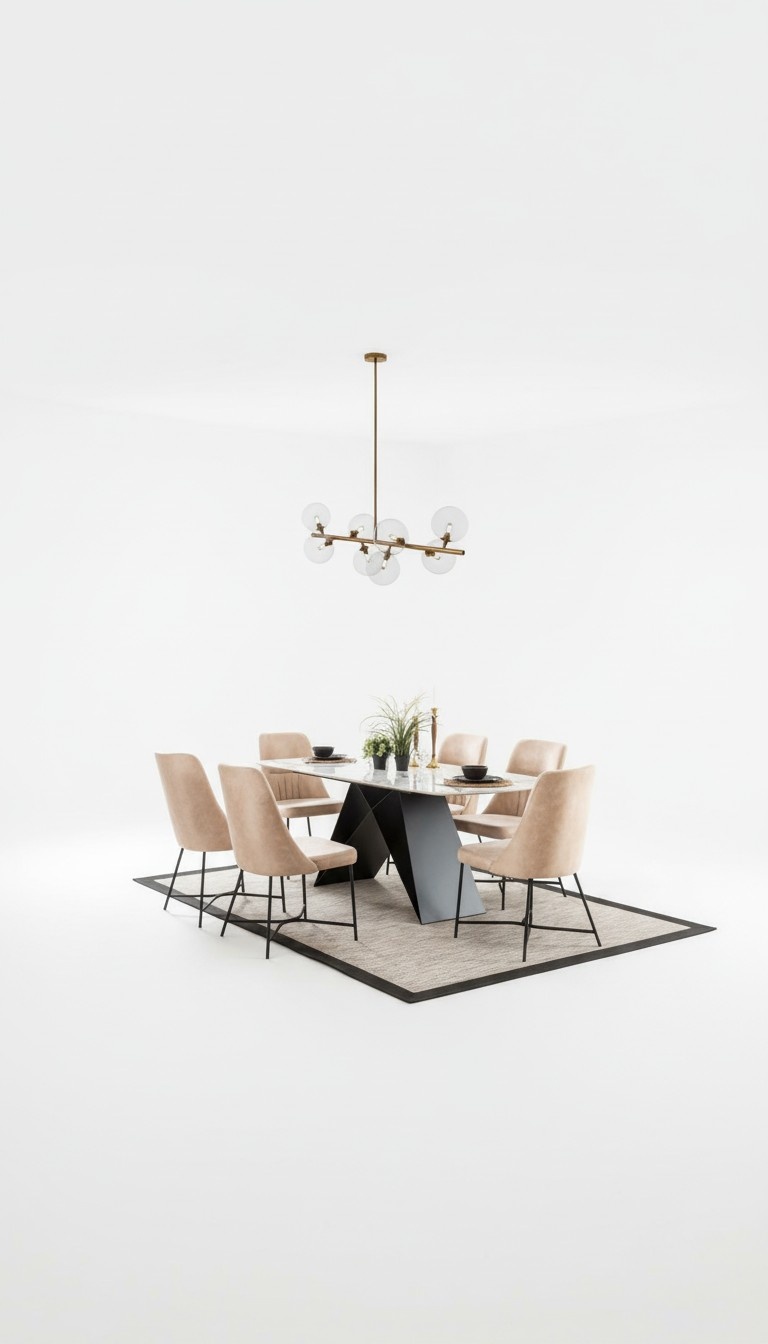 Essgarnitur Essgruppe Möbel Gruppe Esszimmer Esstisch 6x Stuhl Garnitur 7tlg