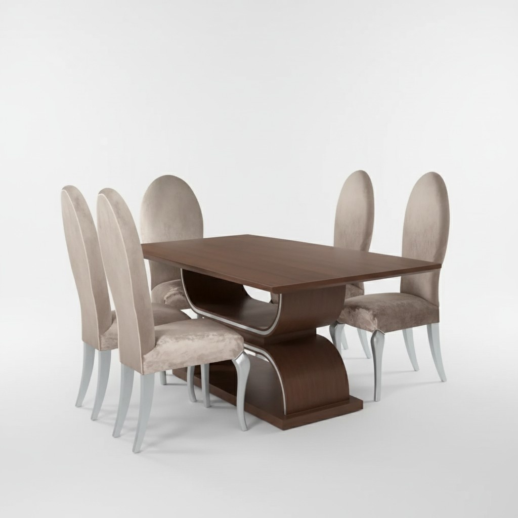 Essgarnitur Luxus Esstisch 4x Stühle Essgruppe Tisch Komplett Set 5tlg