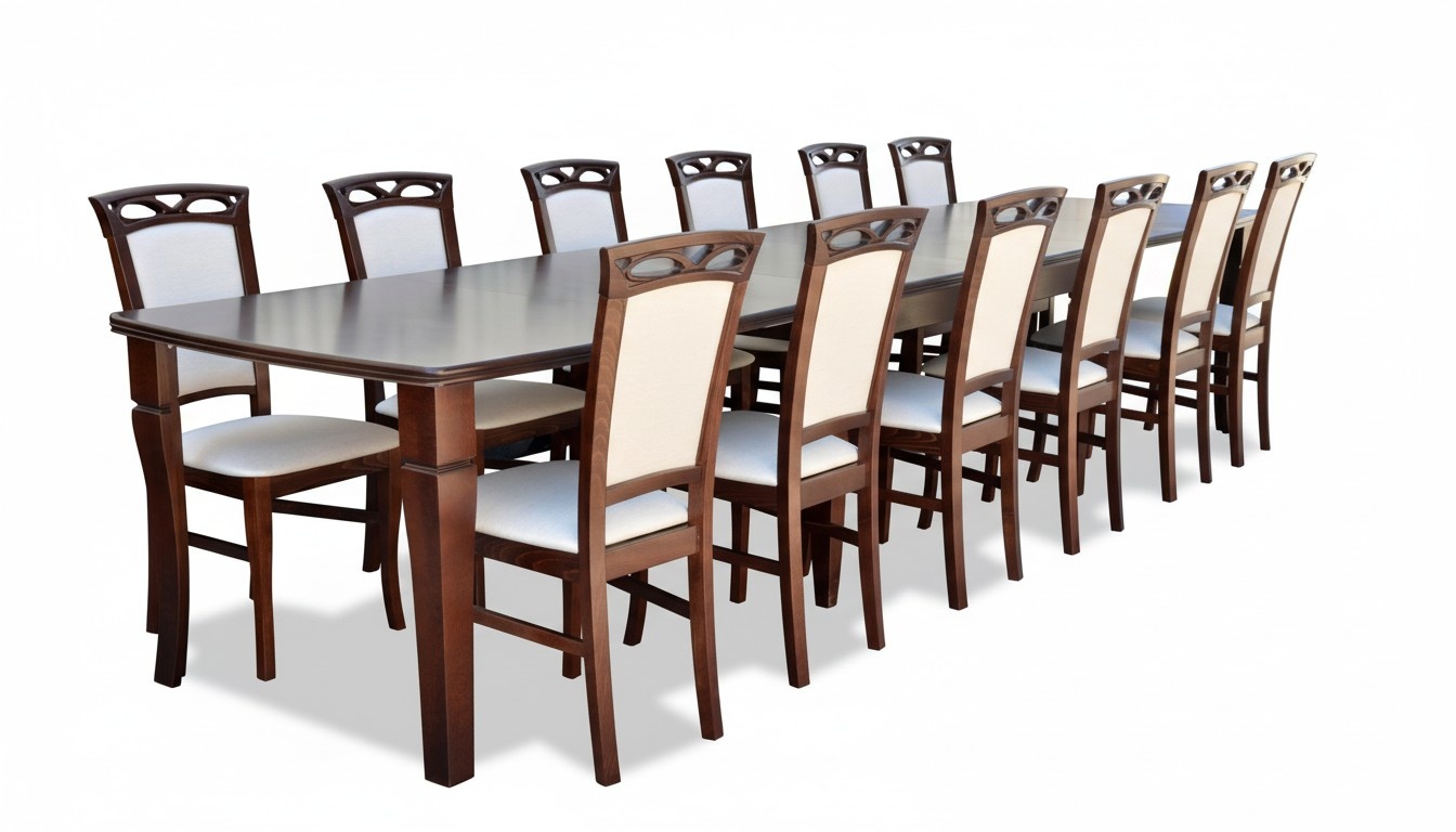 Esstisch 12 x Stühle Esszimmer Set Essgruppe Moderne Stuhl Tisch Tische 13tlg.