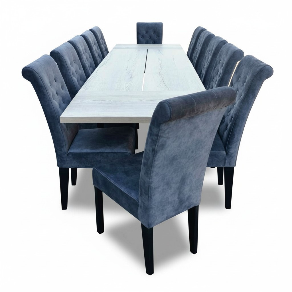 Esstisch 12 x Stühle Esszimmer Set Essgruppe Moderne Stuhl Tisch 13tlg.