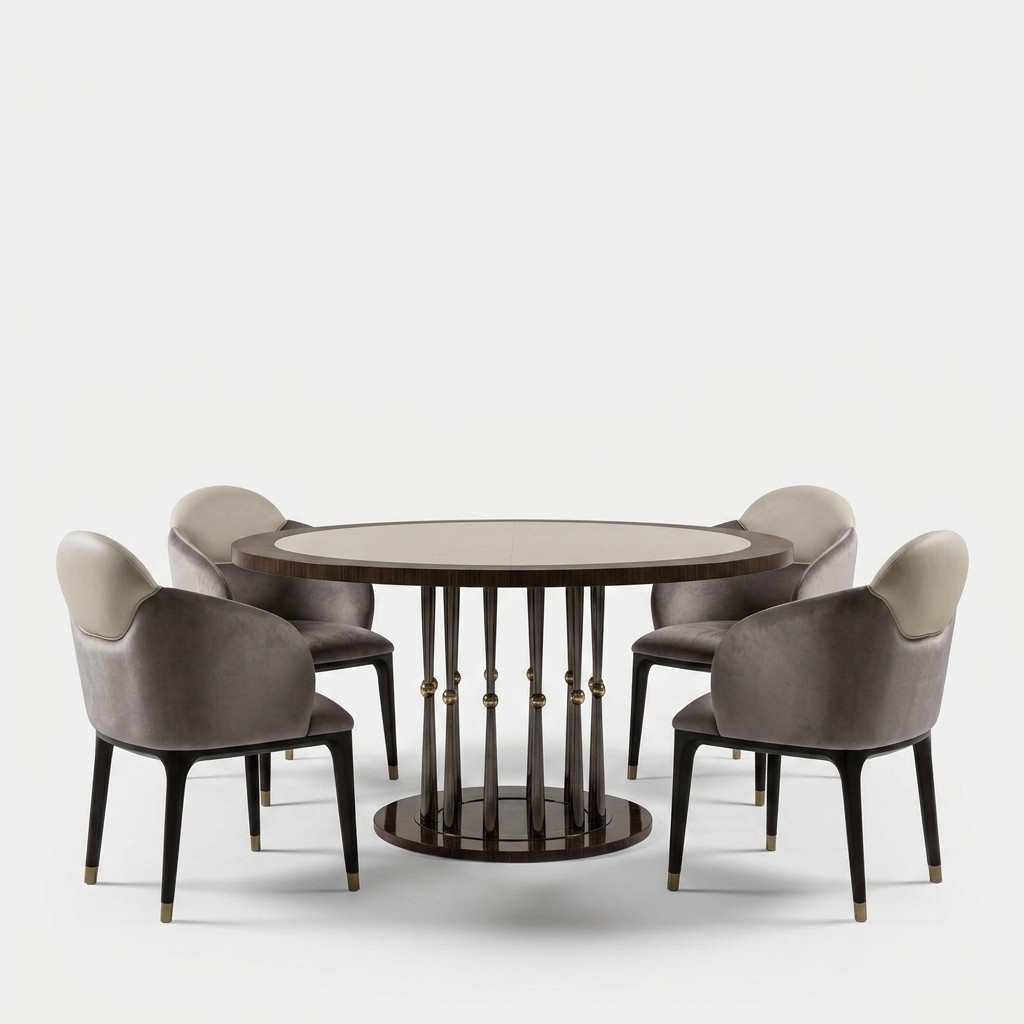 Esstisch 4 x Stühle Esszimmer Set Essgruppe Gruppe Stuhl Tisch Tische 5tlg.