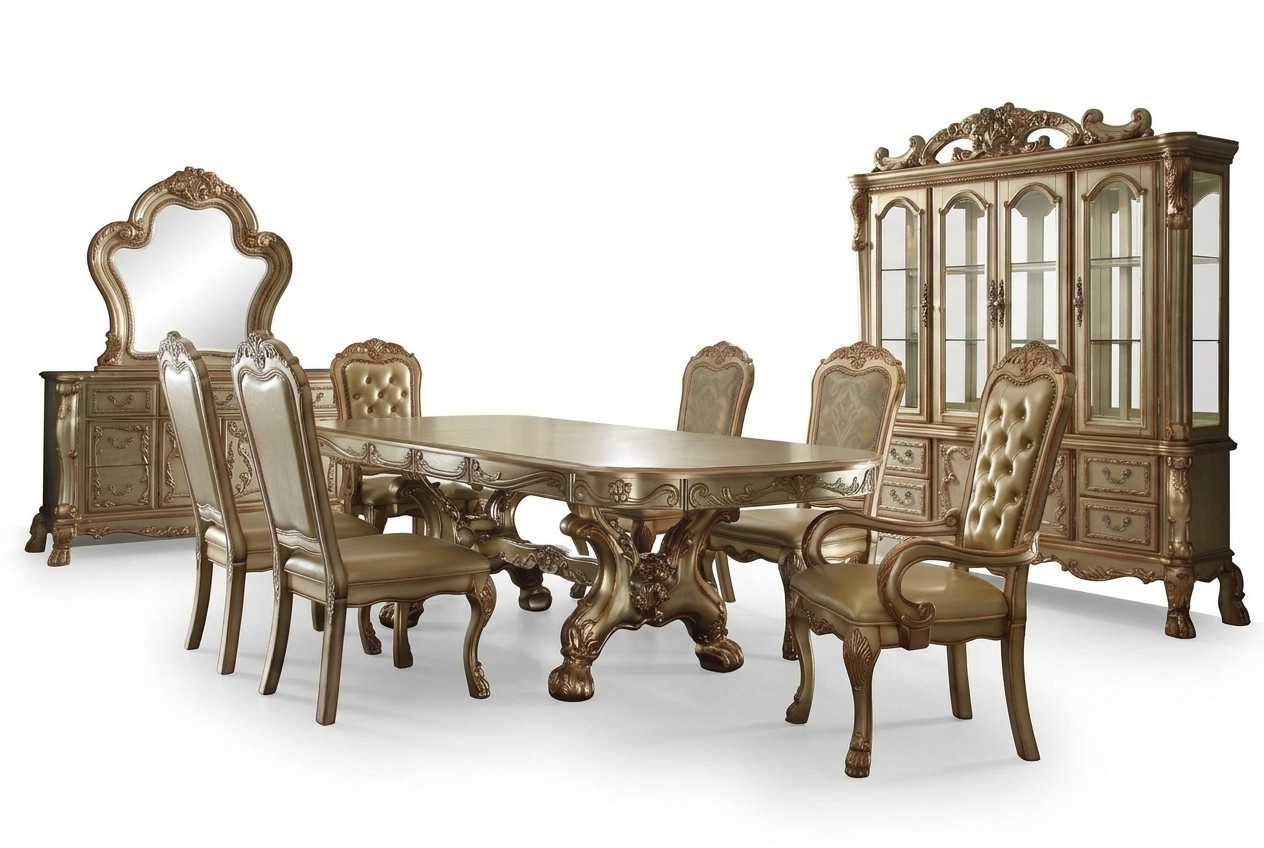 Esstisch 6x Stühle Kommode Spiegel 9tlg. Esszimmer Set Gruppe Garnitur Tisch neu