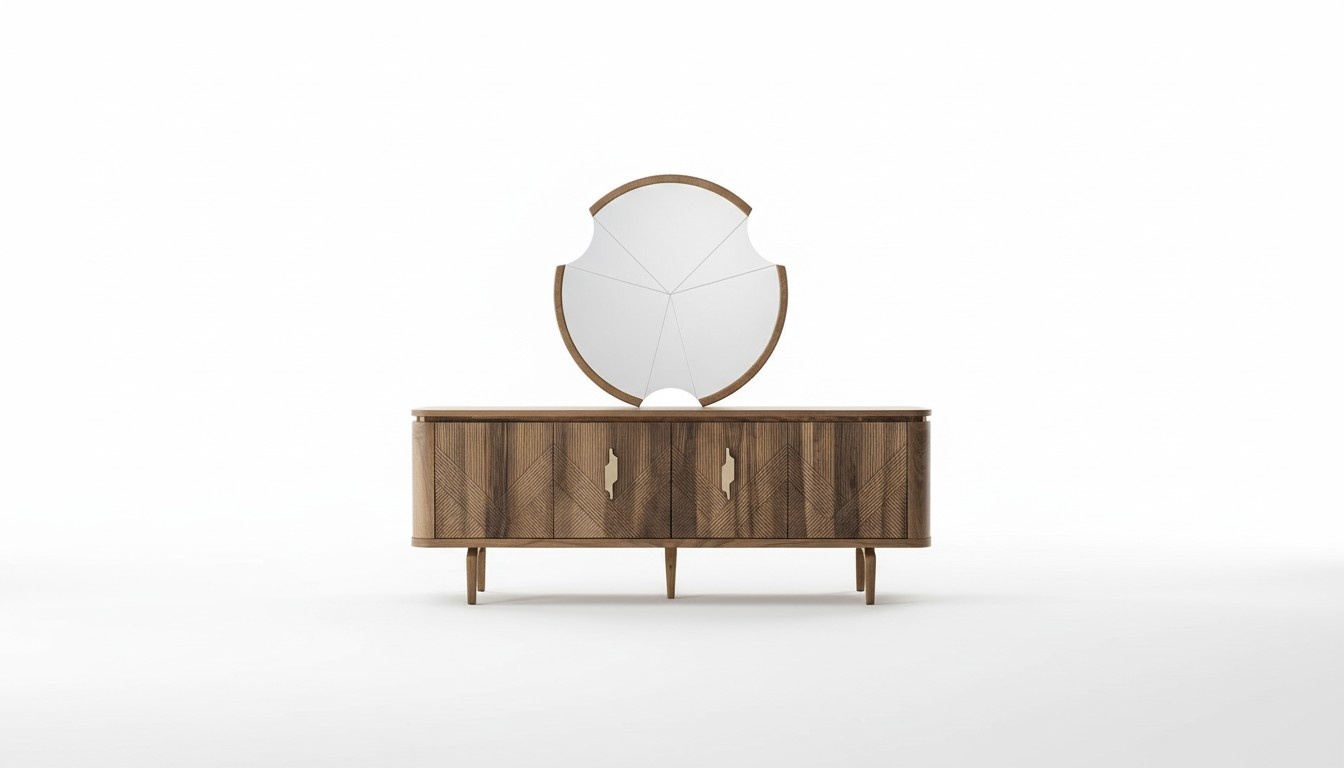 Esstisch + 6 Stühle + Sideboard + Spiegel Esszimmer Set Essgruppe Gruppentisch