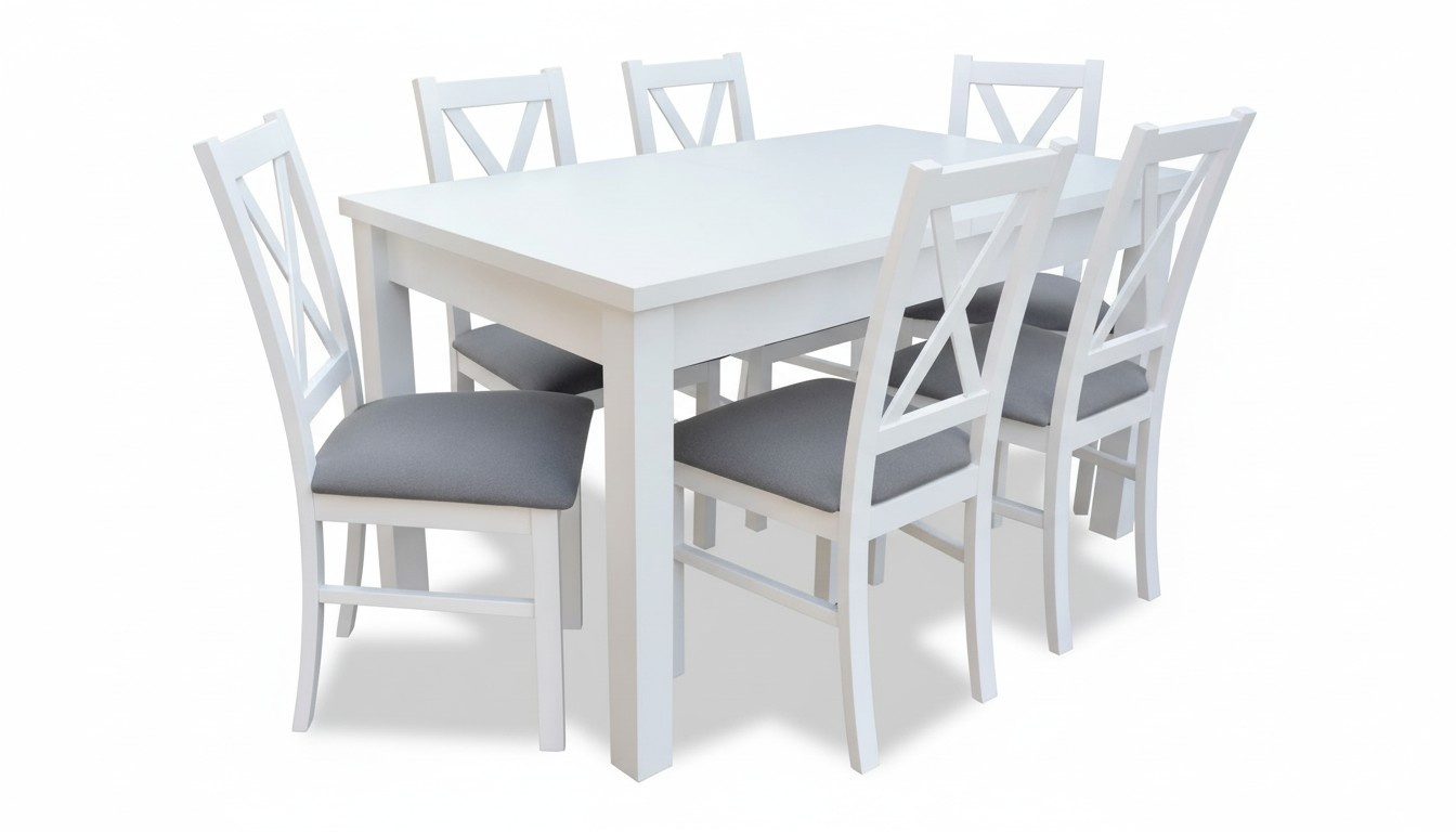 Esstisch 6 Stühle Stuhl Esszimmer Garnitur Lehnstühle Tische Tisch S18-L 7tlg.