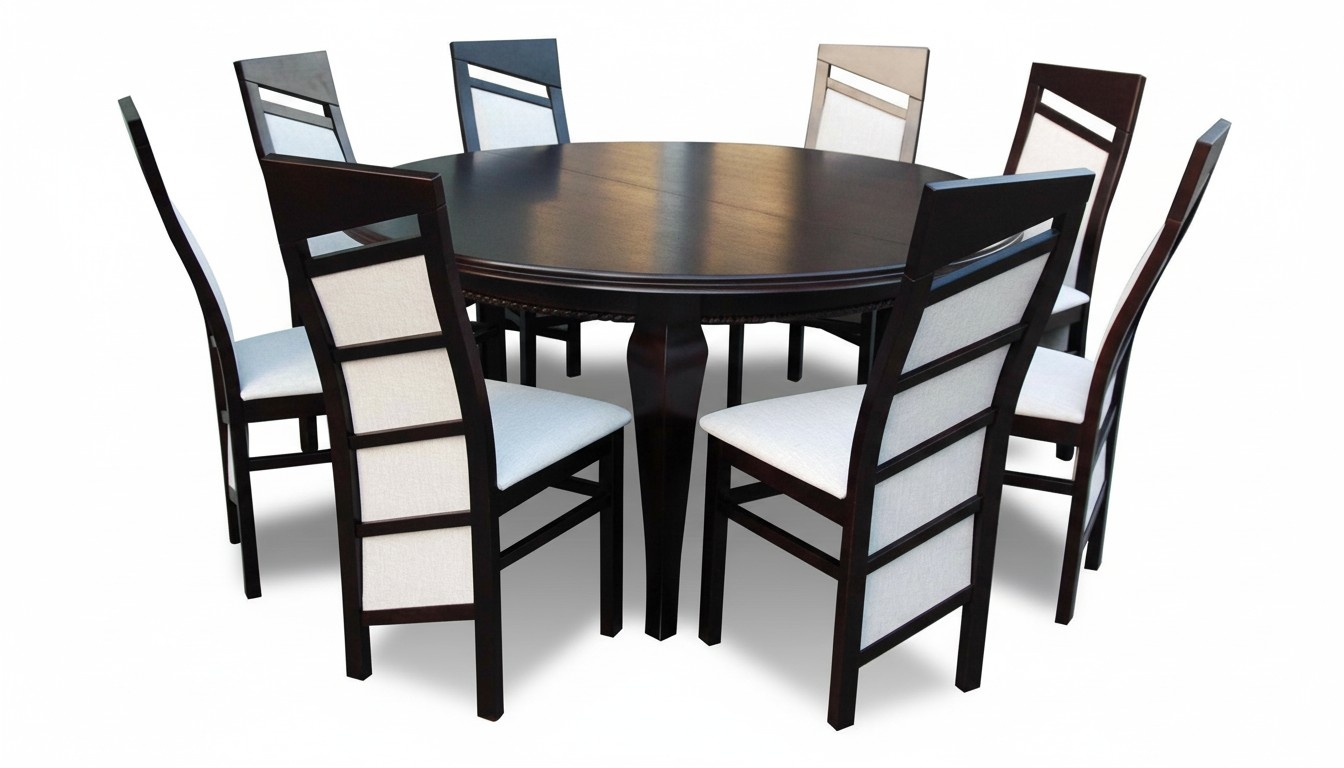 Esstisch + 8 Stühle Esszimmer Set Essgruppe Klassischer Tisch 9tlg Stuhl Tische