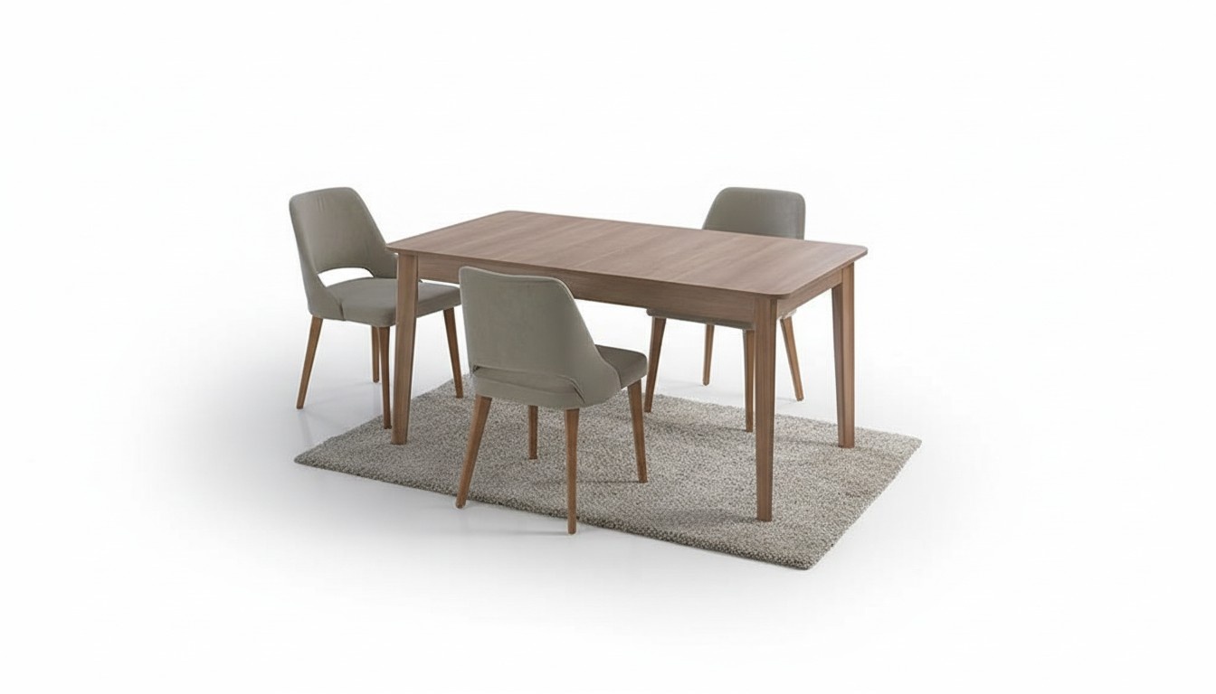 Esstisch Essgruppe Polsterstühle Essgarnitur Tisch + 4 x Lehnstuhl Esszimmer Set