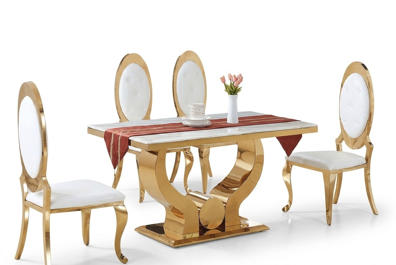 Esstisch Esszimmer Set Essgruppe Klassischer Tisch 5tlg Set Stuhl neu 4x Stühle
