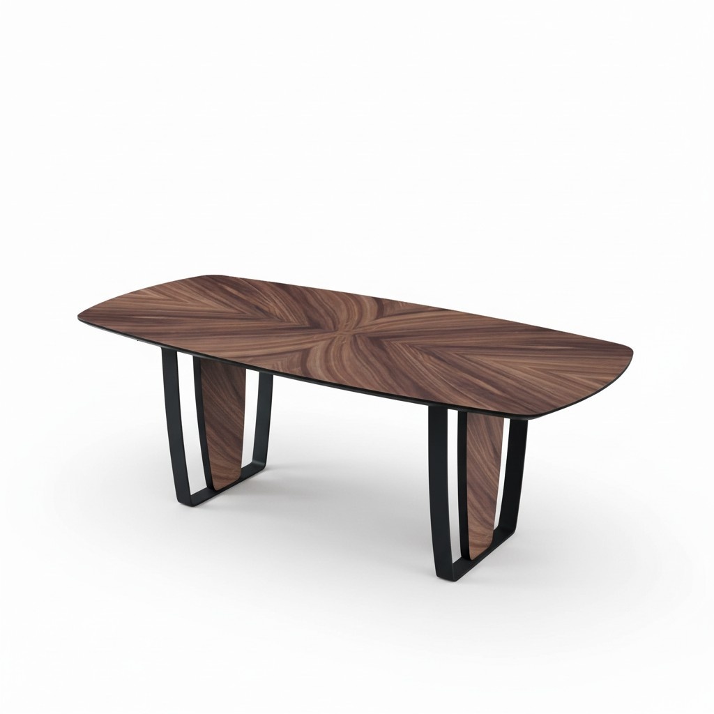 Esstisch Esszimmer Tisch Holztisch Tisch Braun Metall Esszimmermöbel