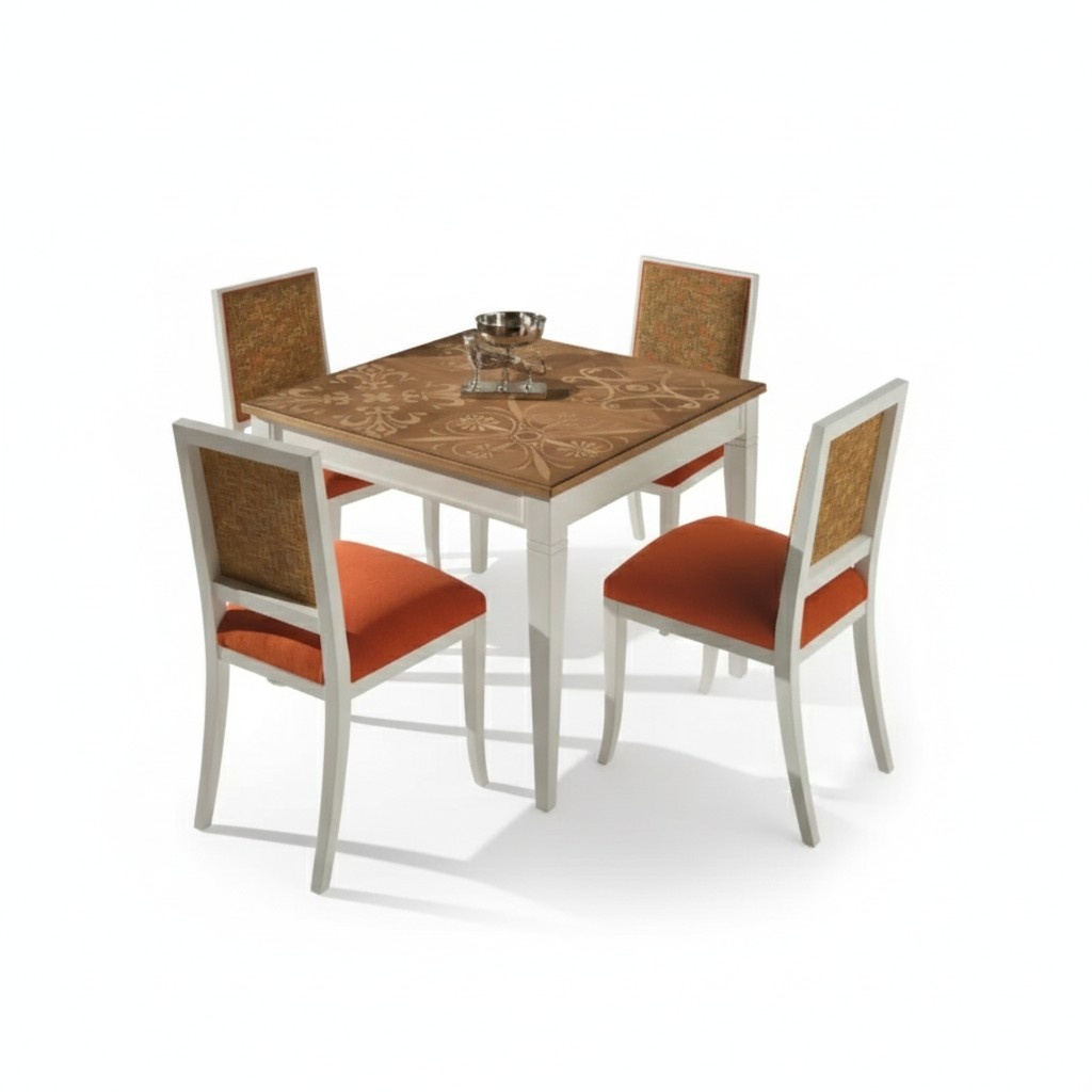 Esstisch Garnitur Esszimmer Möbel Einrichtung 4 Stühle Set 5tlg. Neu
