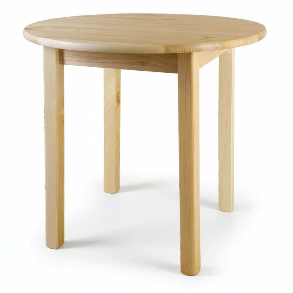 Runder Esstisch Holztisch Massivkiefern Tisch handgefertigter Tisch rund