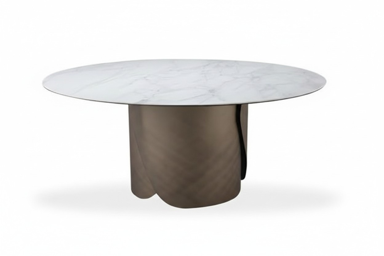 Esstisch Rund Designer Tisch Design Tisch Metall Esszimmer Wohnzimmertisch