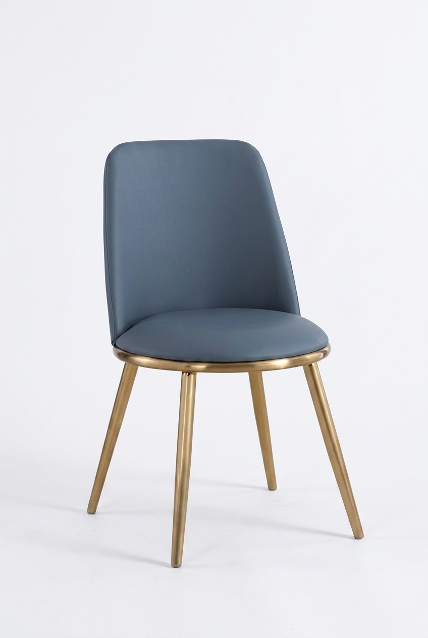 Esstisch Stühle Luxus Stoff Edelstahl Design Stuhl Lehnstuhl Polster Neu Moderne