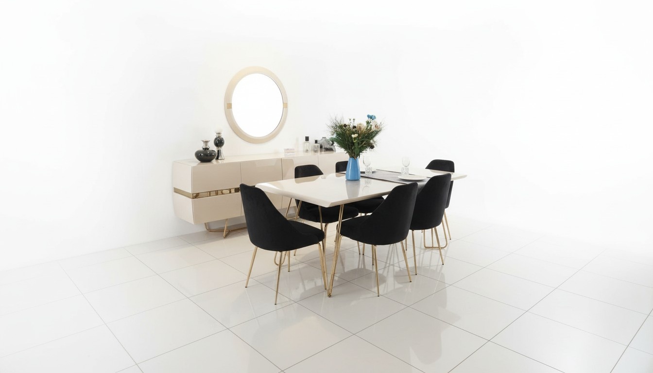 Esstisch Stühle Sideboard Spiegel Esstischset Esszimmergruppe Esszimmer