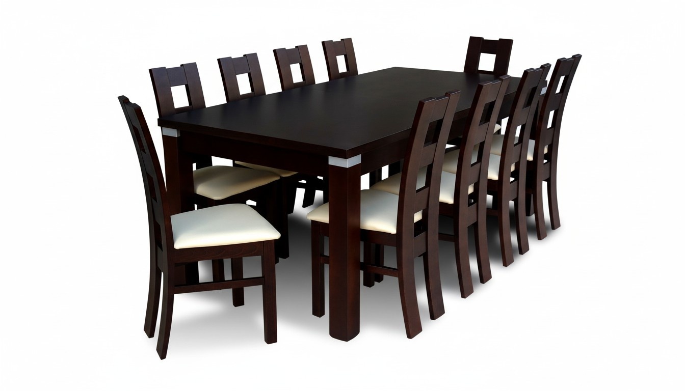 Esstisch Tisch + 10x Stühle Gruppe Esszimmer Wohnzimmer Garnitur 11tlg Set Möbel