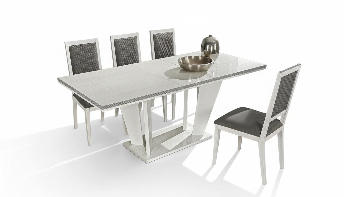 Esstisch Tisch Esszimmer Garnitur Holz Design Luxus Modern Tische Weiß Esstische