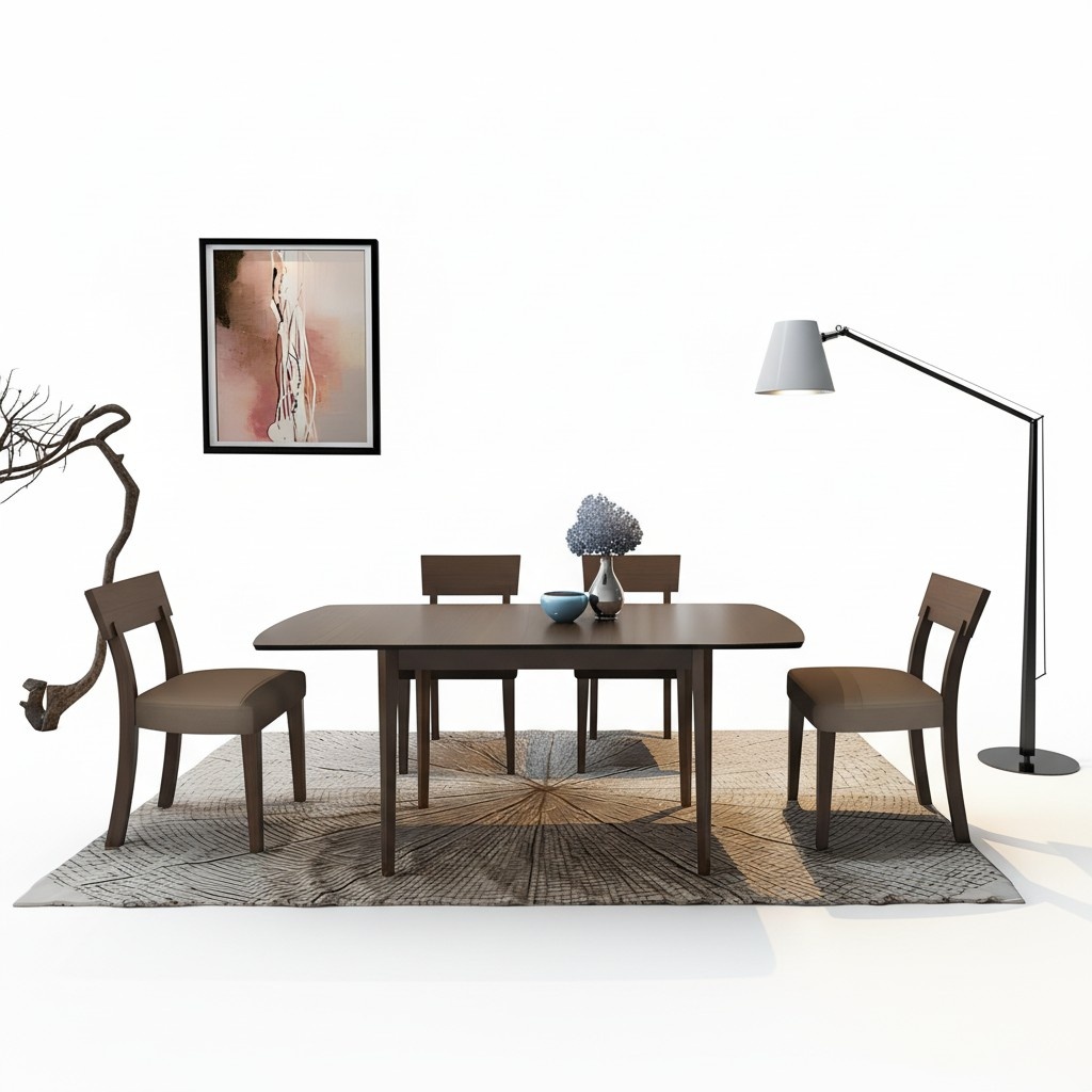 Esstisch Tisch + Stühle Gruppe Esszimmer Wohnzimmer Garnitur Design Set