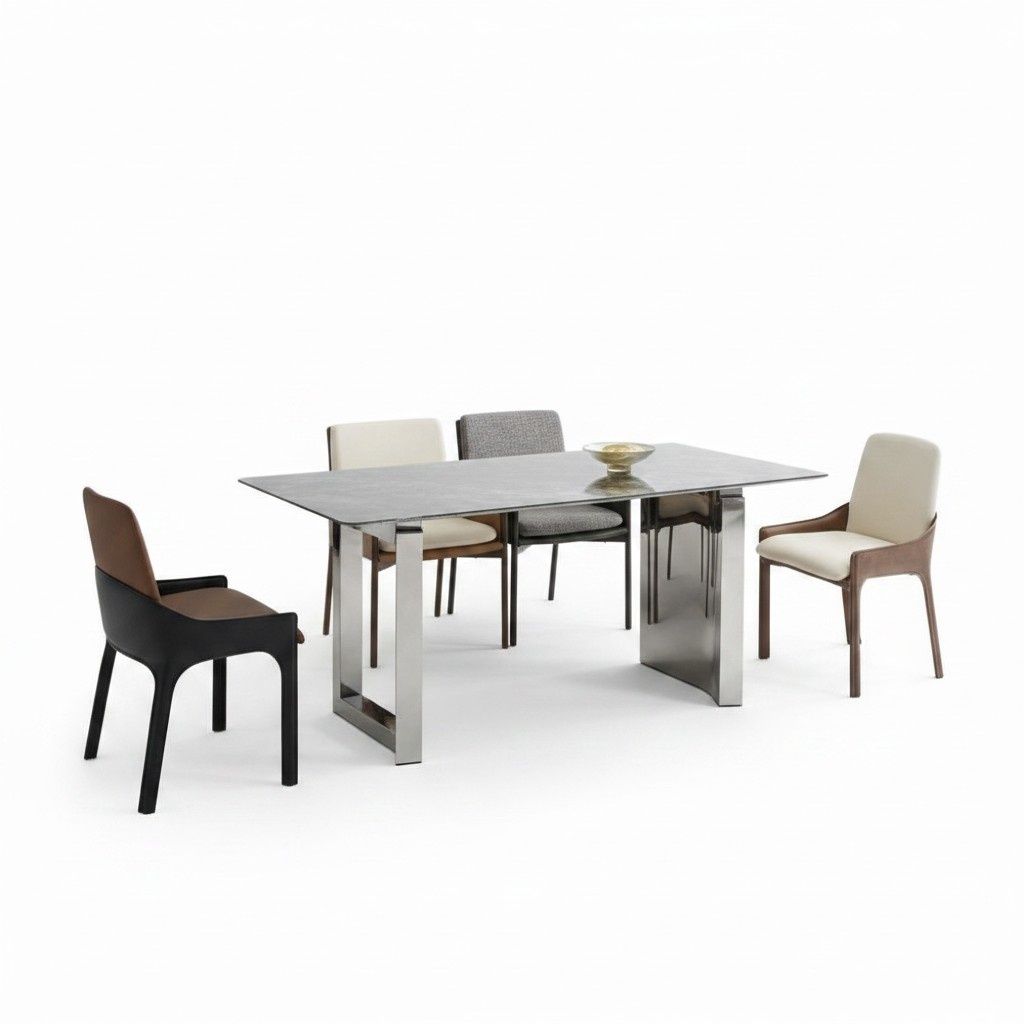 Esszimmer Designer Set 6x Stühle Esszimmergarnitur Essgruppe 7tlg Set