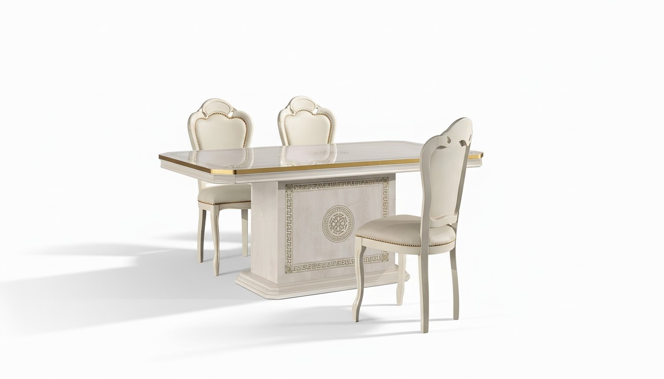 Esszimmer Esstisch Stuhl Modern Tisch Stühle Design Holz Essgruppen Set 5tlg.