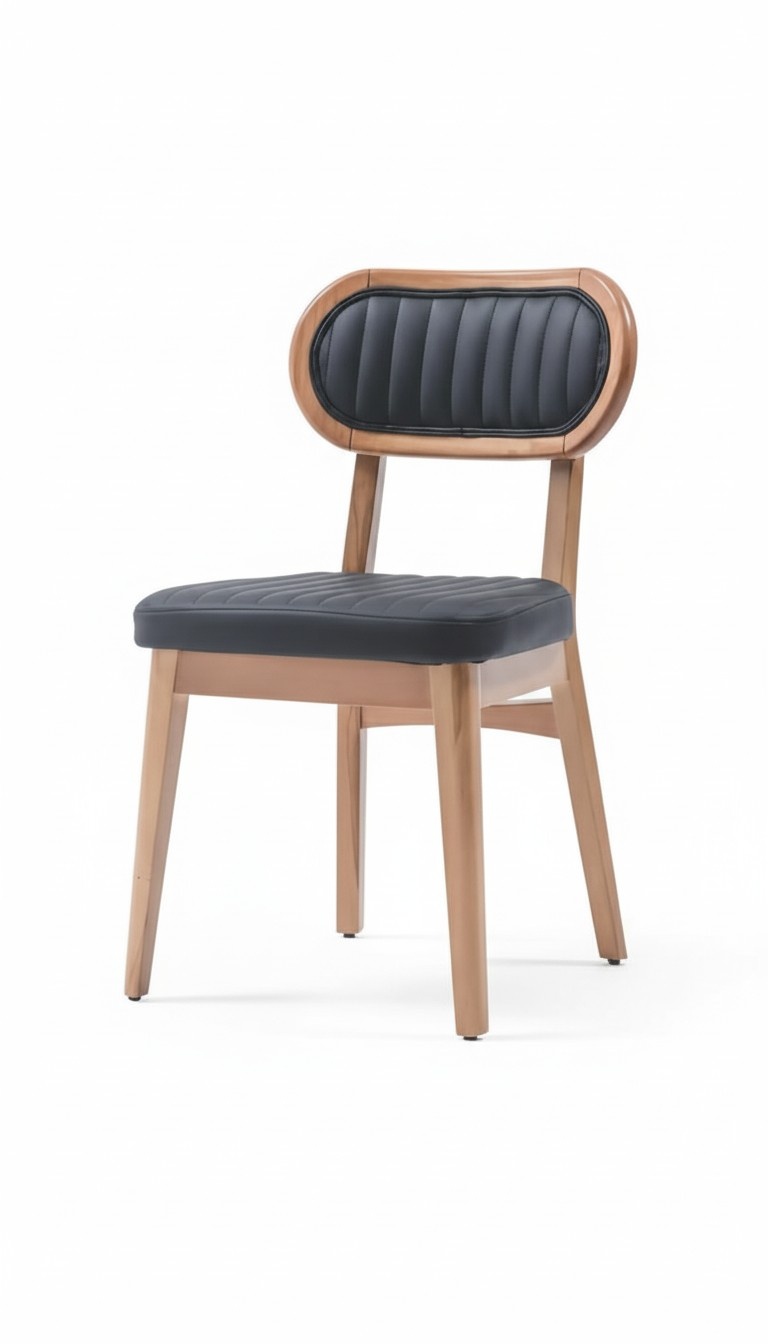 Esszimmer Moderne Design Textil Braun Lehnstuhl Polsterstuhl Luxus Möbel