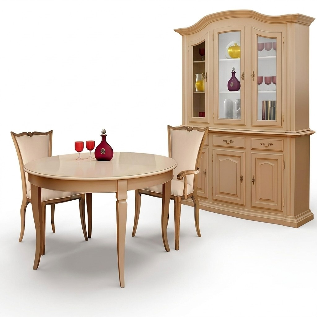 Esszimmer Möbel Massiv Holz Vitrinen Schrank Echtholz