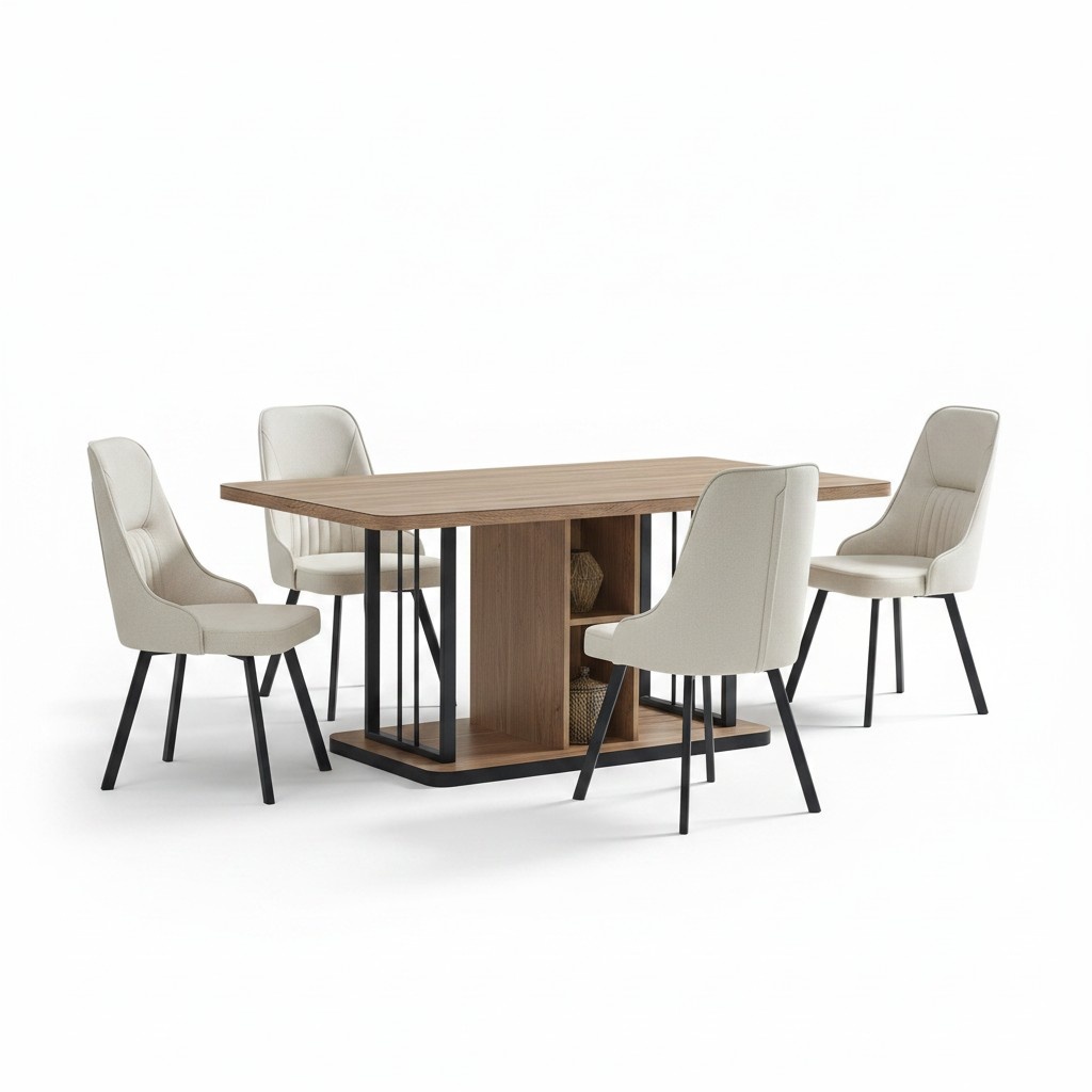 Esszimmer set 7tlg. Esstisch 6x Stühle Designer Stuhl Garnitur Möbel