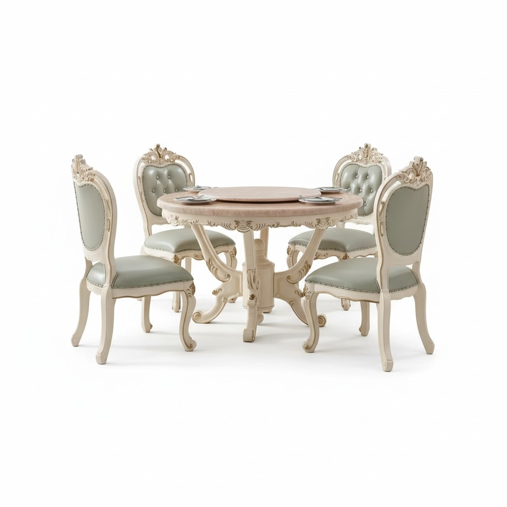 Esszimmer Set 7tlg Holz klassische Möbel Esstisch + 6х Stühle Luxus neu