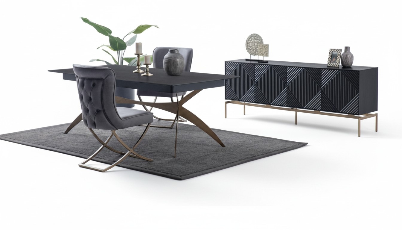 Esszimmer Set 8tlg Esstisch Designer 6x Stühle Essgruppe Sideboard Luxus