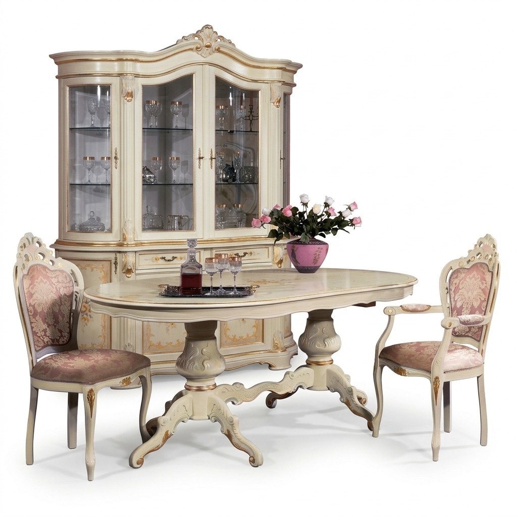 Esszimmer Set Essgruppe Klassischer Echt Holz Set Stuhl Garnitur 2x Stühle 3tlg