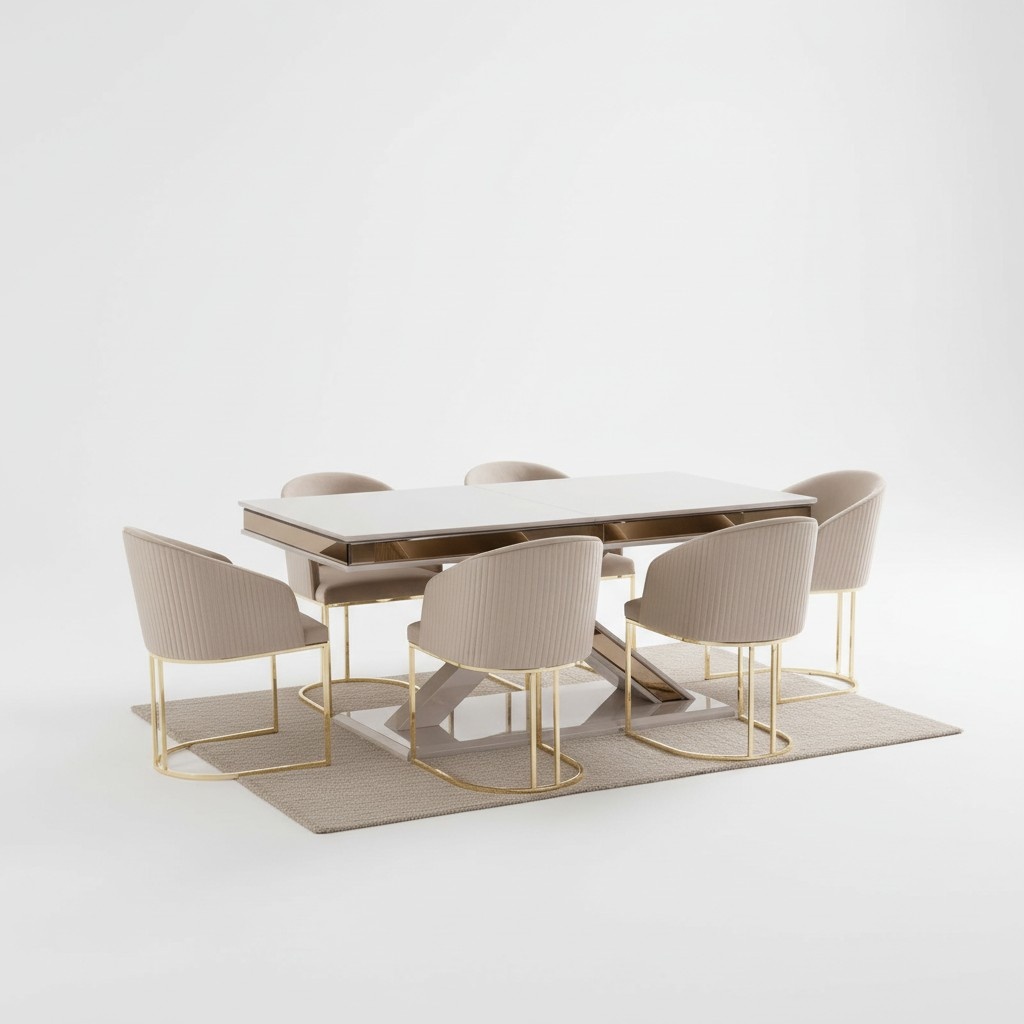 Esszimmer Set Garnitur Essgruppe Esstisch mit 4x Lehnstuhl Stuhl Sets