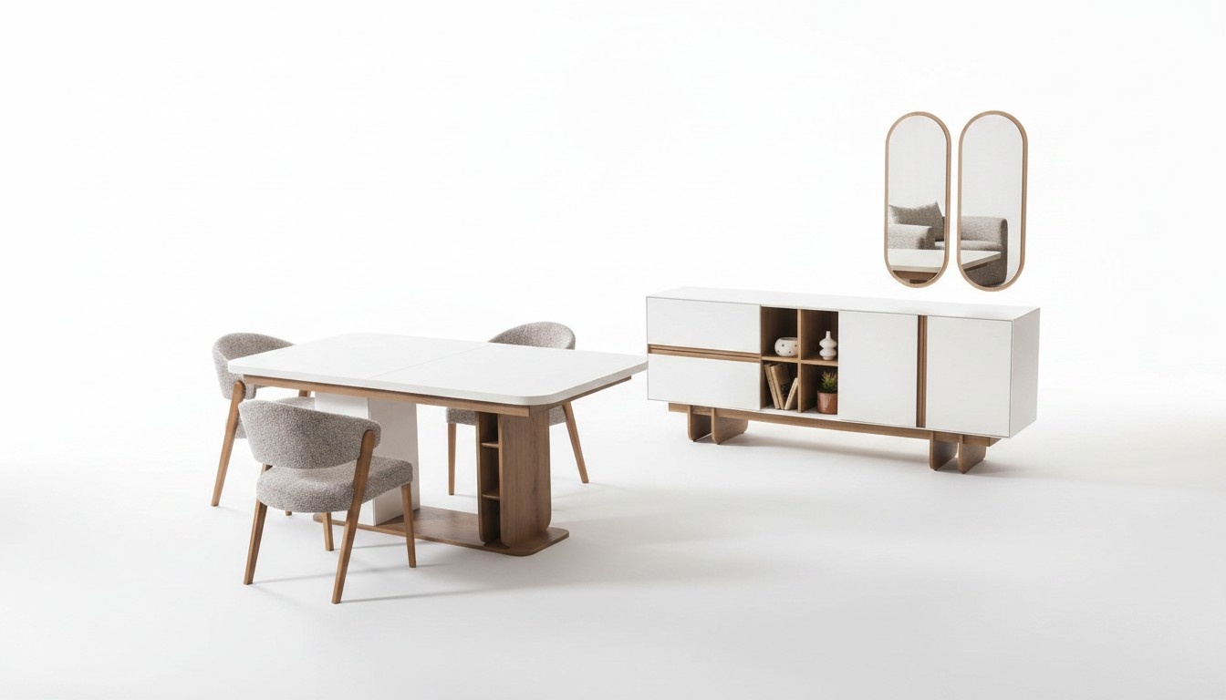 Esszimmer-Set im modernen Stil Elegante Atmosphäre am Tisch
