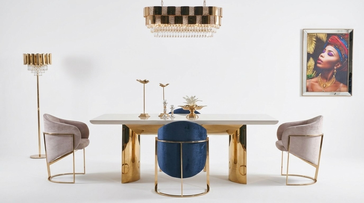 Esszimmer Set Tisch + 4 Stühle Esszimmerstuhl Set Tisch Gruppe 5tlg