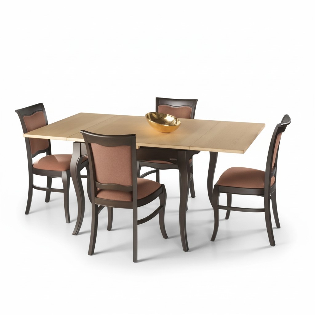 Esszimmer Set Tisch 4 Stühle Essgruppe Komplett 5 tlg. Klassischer