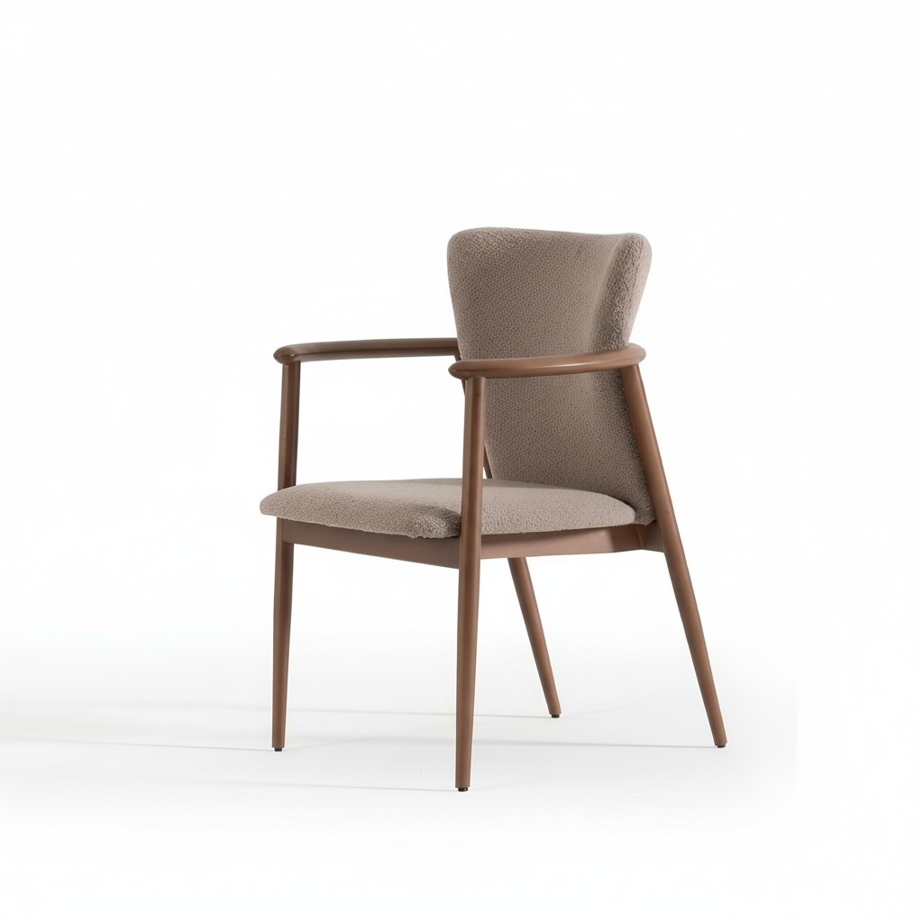 Esszimmer Stuhl Design Polster Stoff Textil Stil Moderner Lehnstuhl Sessel