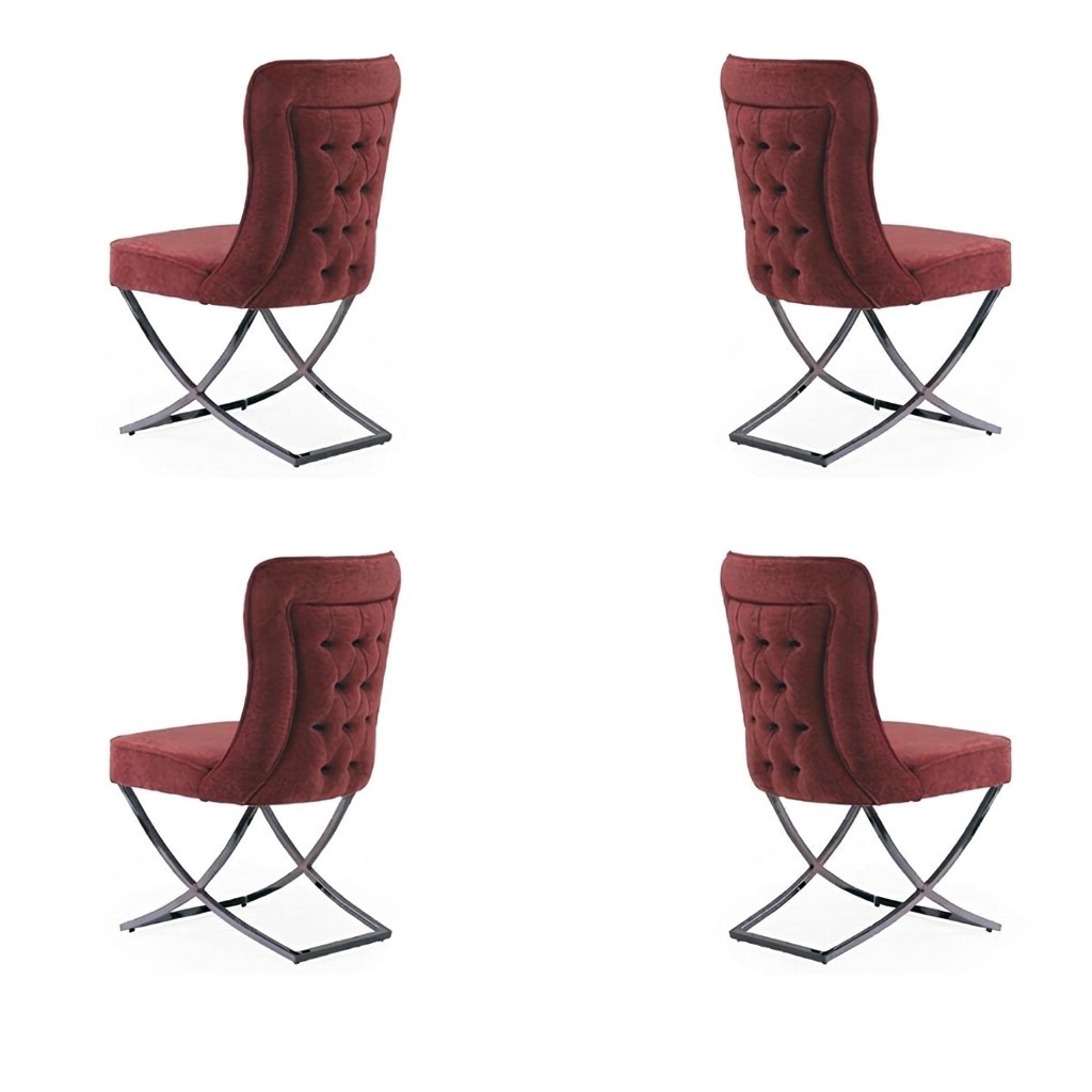 Esszimmer Stühle Garnitur Sessel Design 4x Stühle Set Gruppe Polster