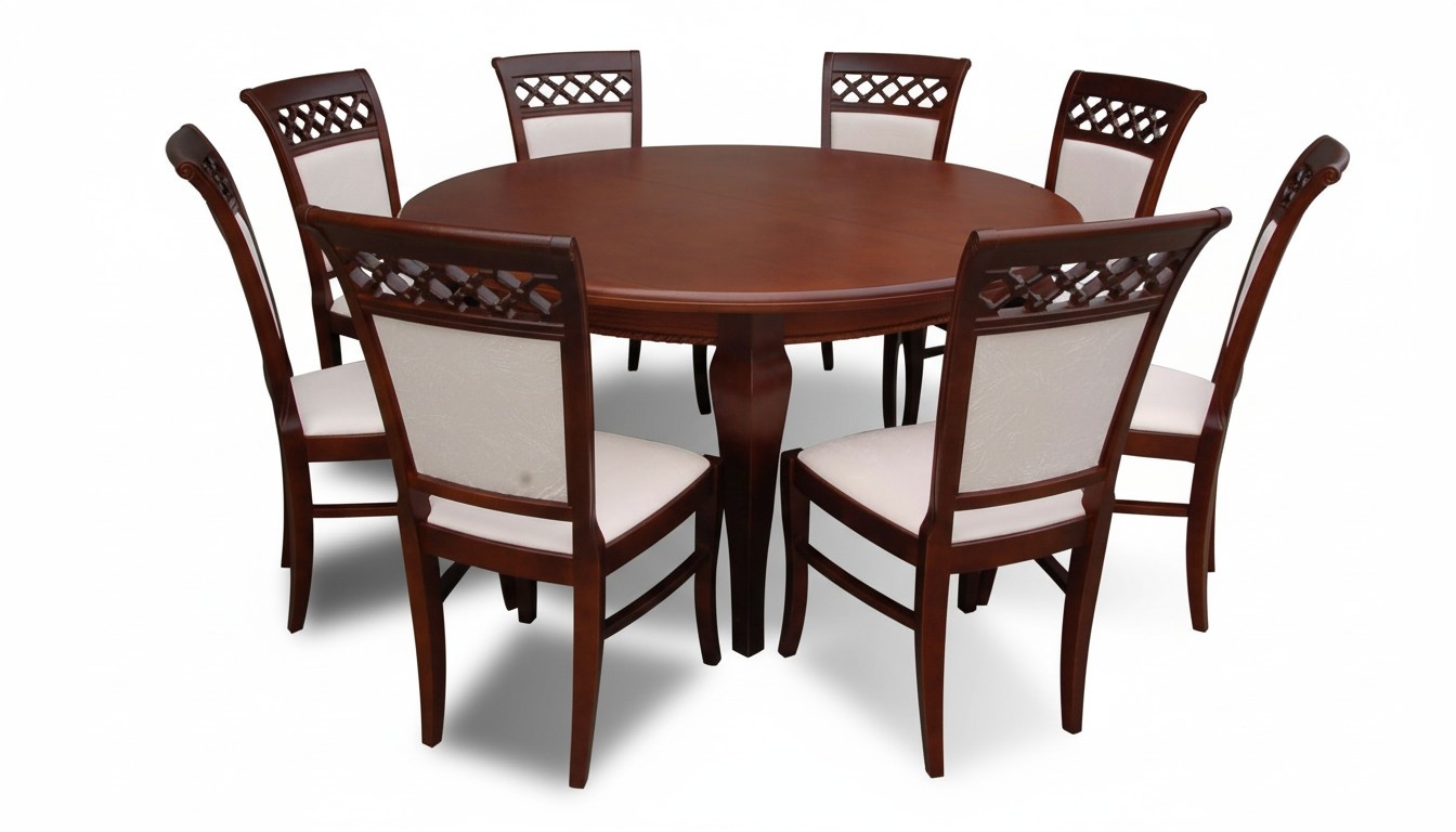 Esszimmer Tsiche Gruppe Esstisch Tisch Holz Garnitur 8x Stuhl Set Stühle 9tlg