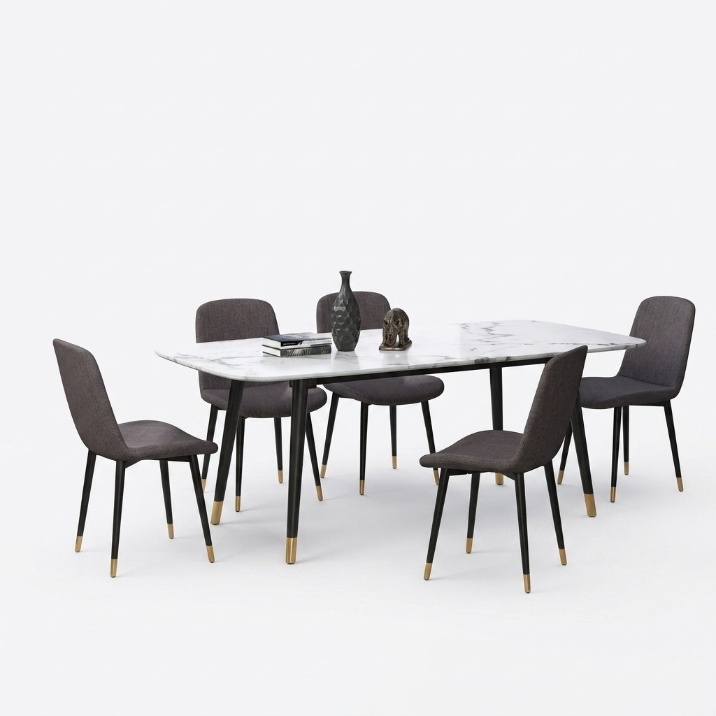 Esszimmergruppe Tisch 5x Stühle Sitzgruppe Essgruppe Esszimmergarnitur Tisch Neu