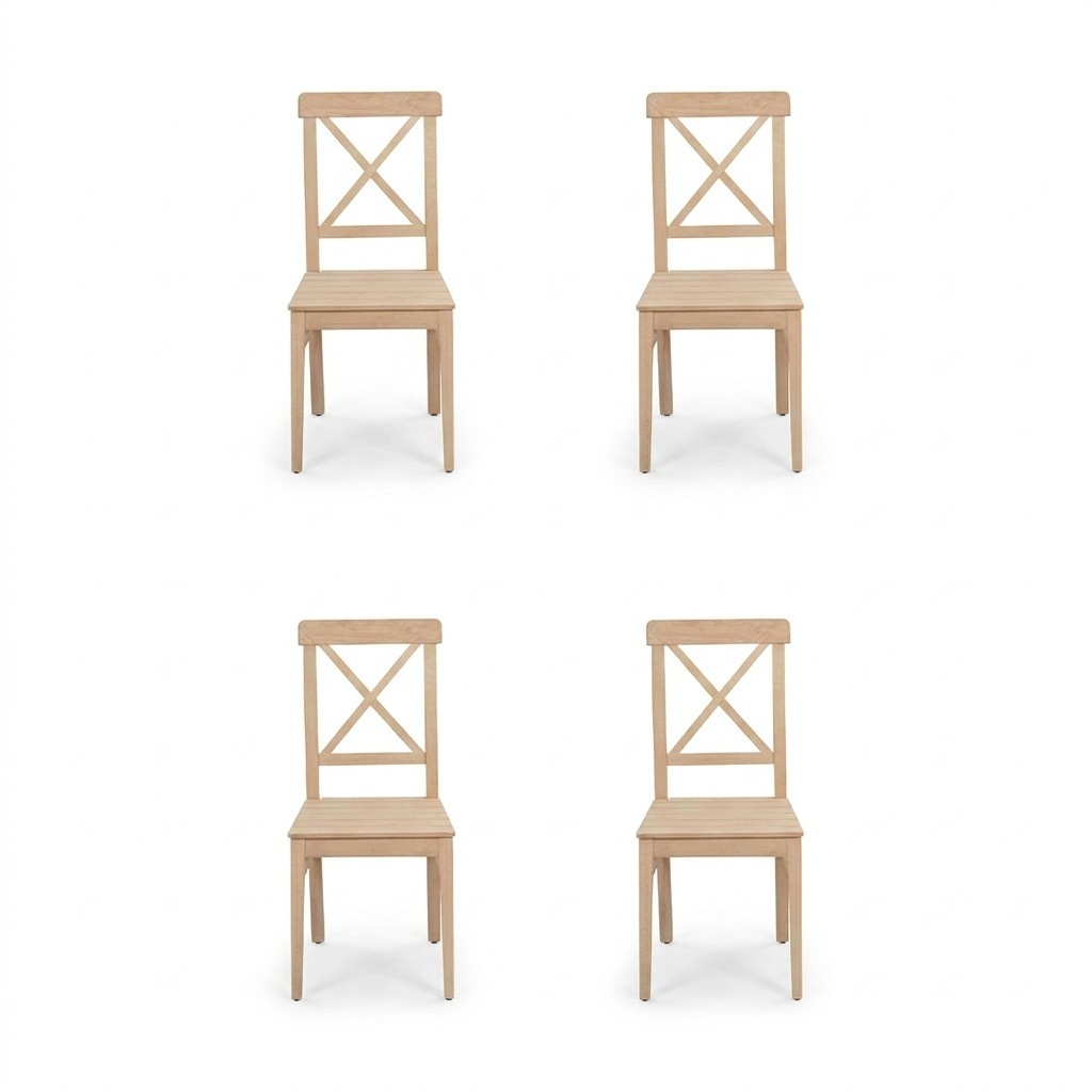Esszimmerstuhl Designer 4x Stühle Holzstuhl Luxus Einsitzer Ohne Armlehne