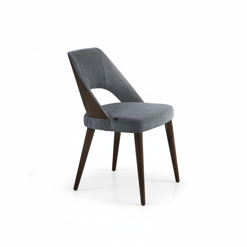 Esszimmerstuhl Grau Polster Stoff Neu Luxus Sitz Stuhl Einrichtung Design