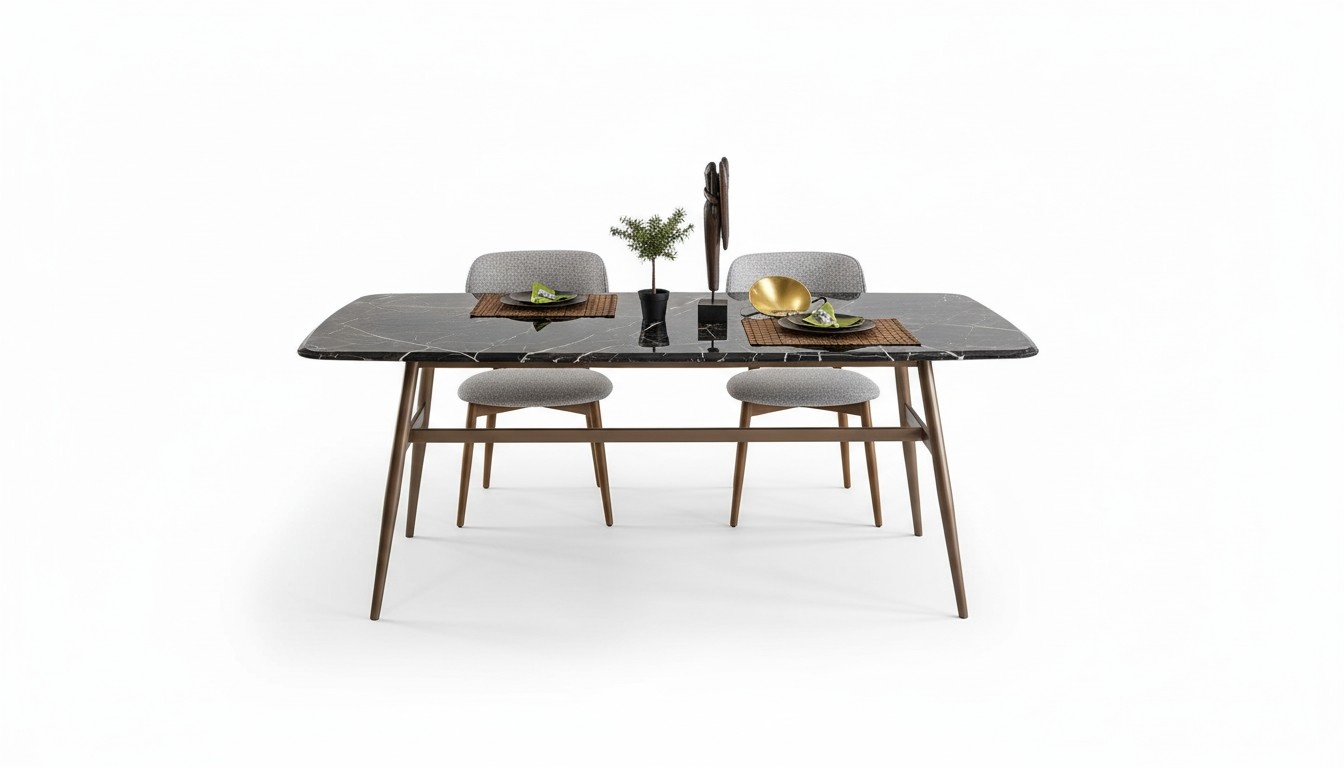 Esszimmertisch Esstisch Tisch Essecke Marmor Schwarz Esszimmer Design