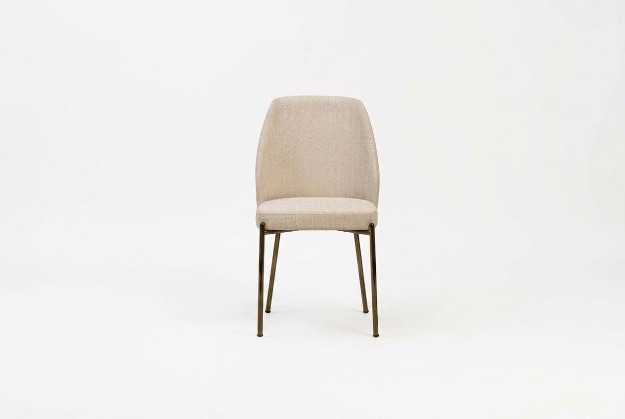 Exklusive Beige Esszimmerstühle Komplette x6 Polster Küchenstühle Set