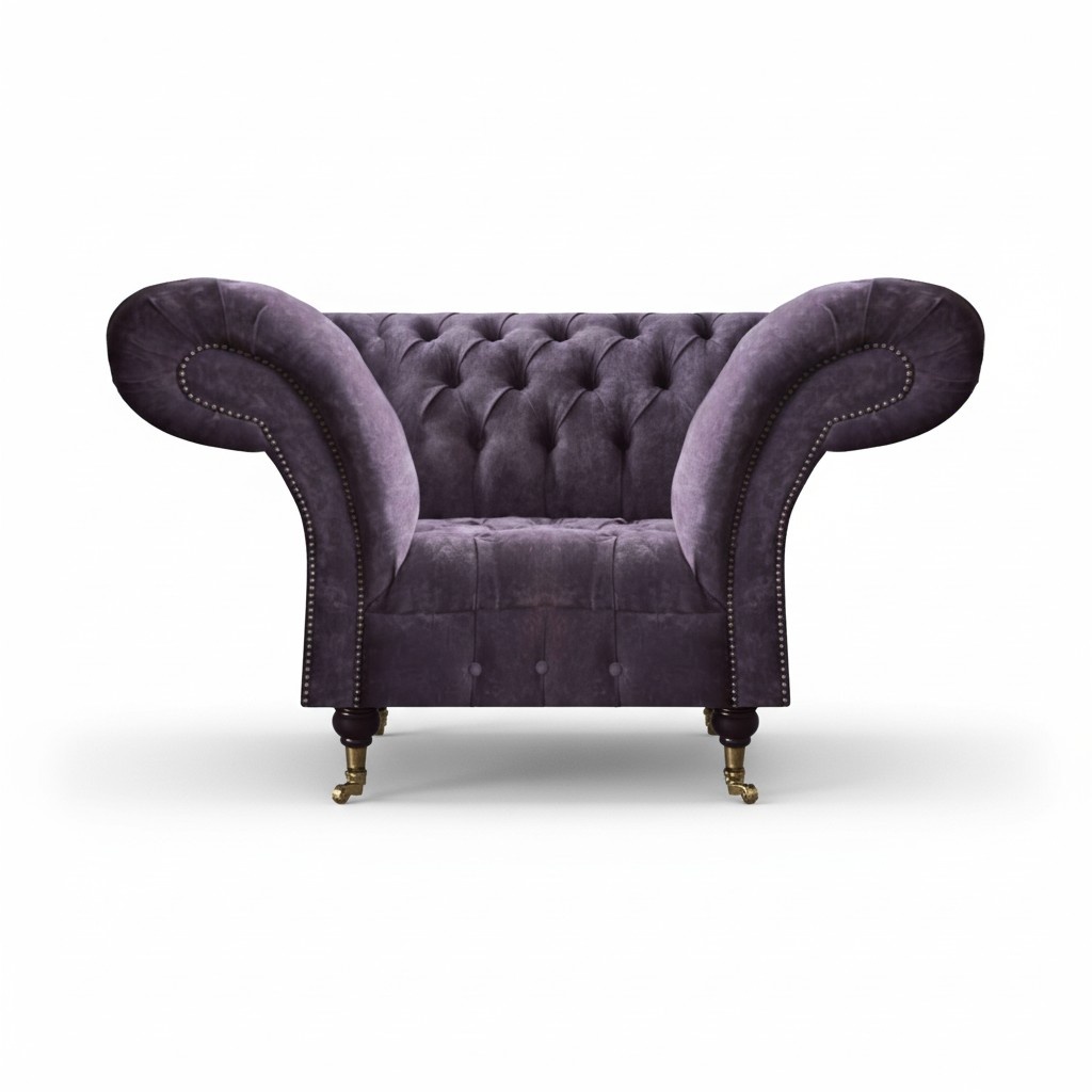 Exklusiver Chesterfield Polstersessel Designer Wohnzimmer Einsitzer