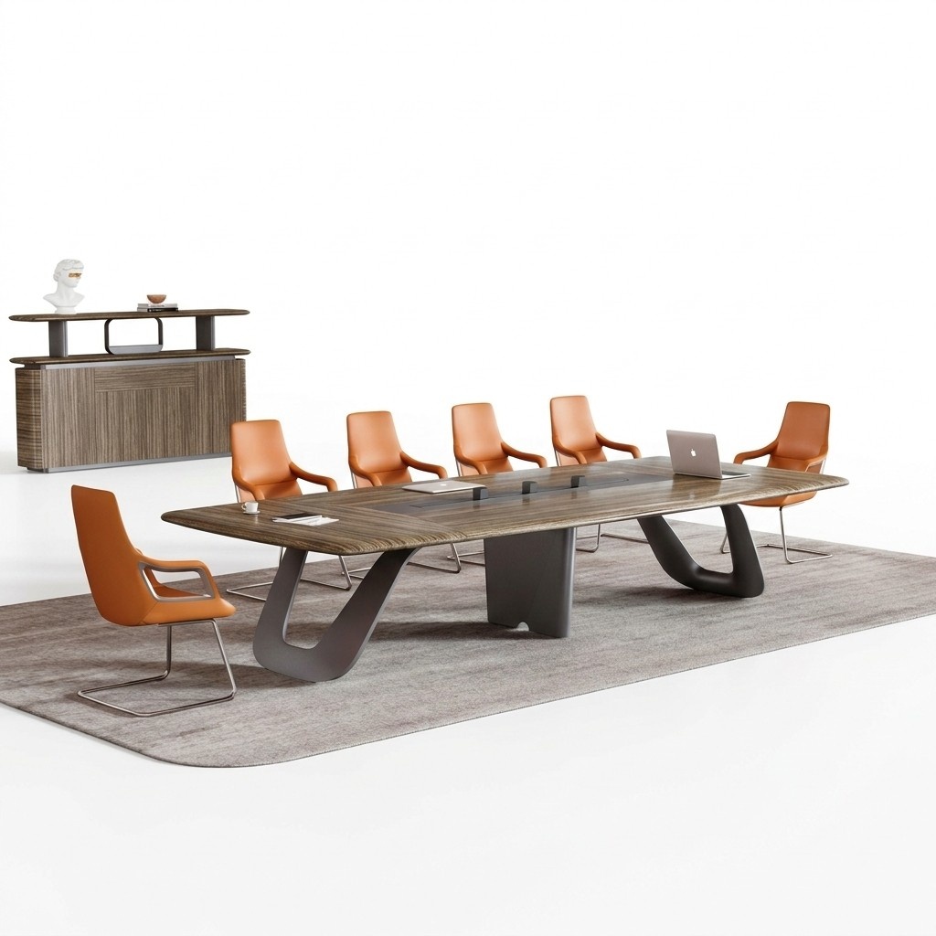 Exklusiver Konferenztisch Designer Schrank Moderne Schicke Büromöbel