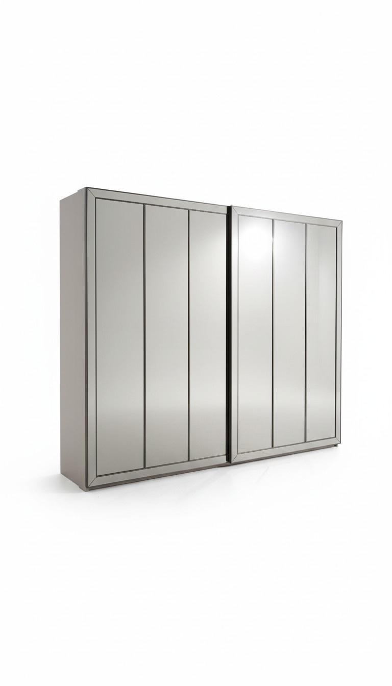 Exklusiver Schwarzer Kleiderschrank Stilvolle Schlafzimmer Holz Möbel