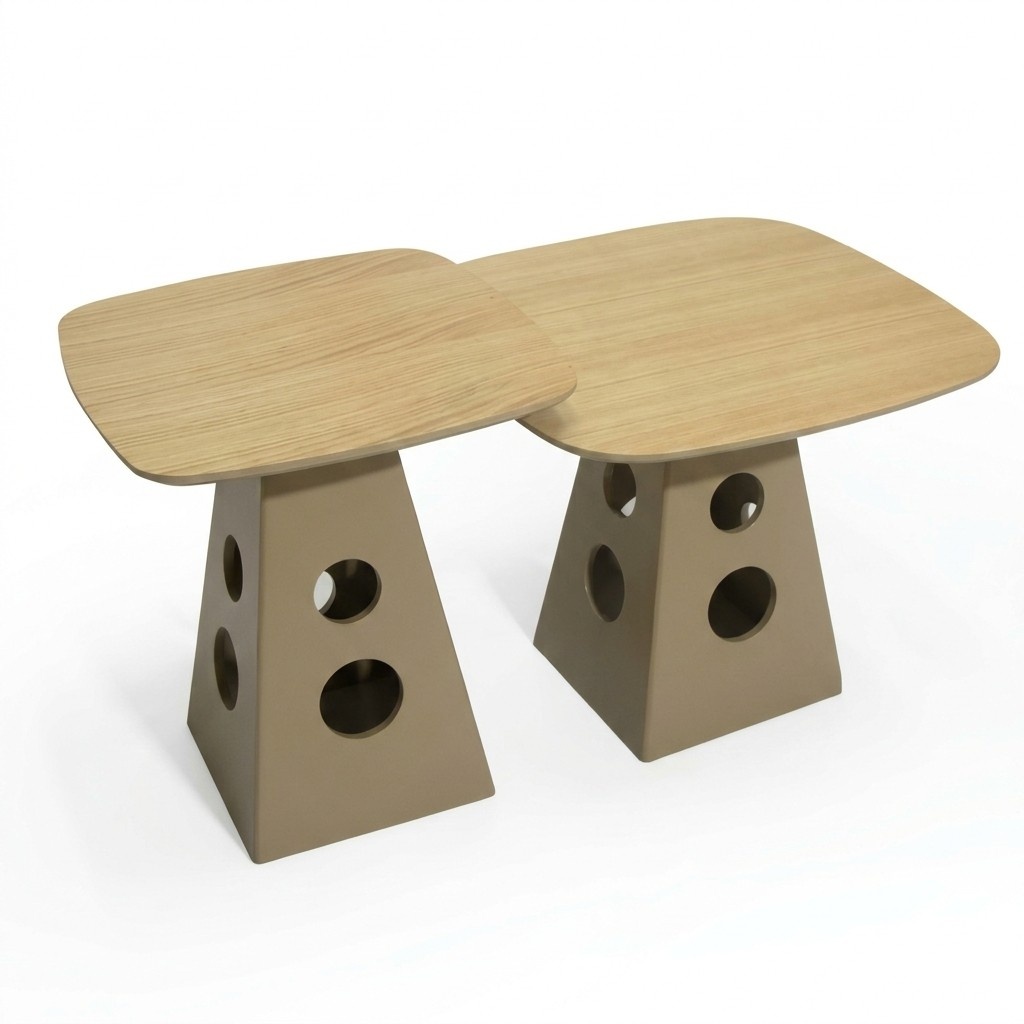 Exklusives Set 2x Couchtische Luxus Wohnzimmertisch für stilvolle Einrichtung