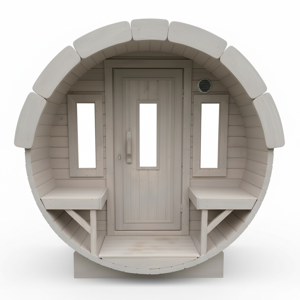 Fasssauna Holz Sauna Gartensauna Campingfass Saunafass 3,5m Holzsauna